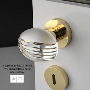 Glass Design OVO Rigato körrozettás WC alsó rozettával  Glass Design OVO Rigato körrozettás WC alsó rozettával