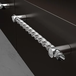 Glass Design Torcé víztiszta üveg / fényes króm 300 mm bútorfogantyú TR30T01F4
