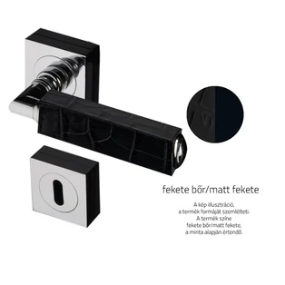 Glass Design CUBE Leather négyzetrozettás kilincsgarnitúra