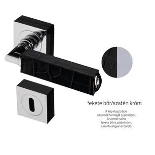Glass Design CUBE Leather négyzetrozettás kilincsgarnitúra