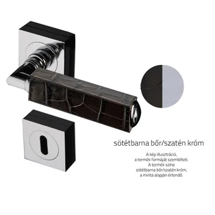 Glass Design CUBE Leather négyzetrozettás kilincsgarnitúra