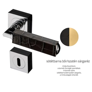 Sötétbarna bőr / Szatén sárgaréz