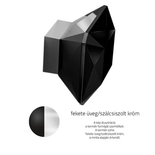 Fekete üveg / Szálcsiszolt króm