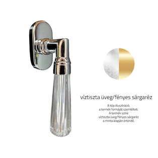 Víztiszta üveg / Fényes sárgaréz Víztiszta üveg / Fényes sárgaréz