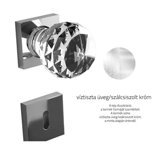 Glass Design GEO50 Home négyzetrozettás gomb kilincsgarnitúra 