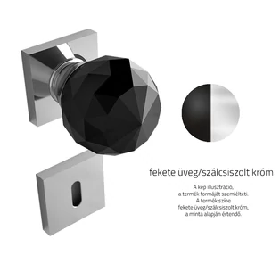Glass Design GEO50 Home négyzetrozettás gomb kilincsgarnitúra