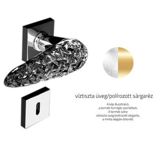 Víztiszta üveg / polírozott sárgaréz