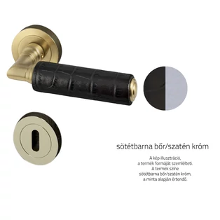 Sötétbarna bőr / Szatén króm