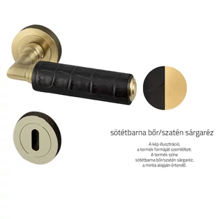 Sötétbarna bőr / Szatén sárgaréz