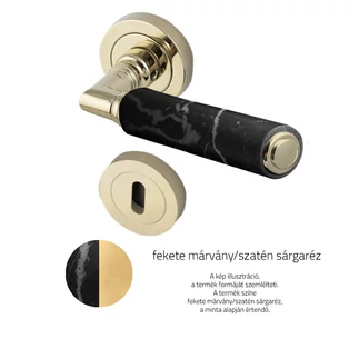 Fekete márvány - Szatén sárgaréz