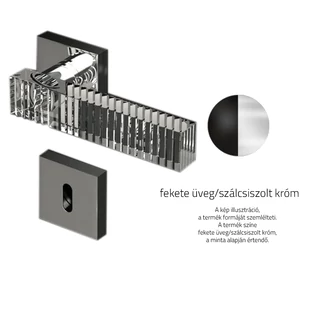 Fekete üveg / Szálcsiszolt króm