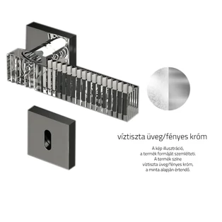 Glass Design KOS Home négyzetrozettás kilincsgarnitúra