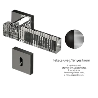 Glass Design KOS Home négyzetrozettás kilincsgarnitúra