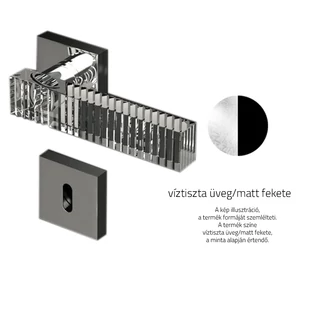 Glass Design KOS Home négyzetrozettás kilincsgarnitúra
