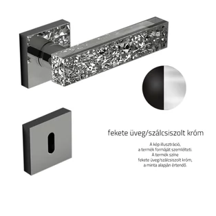 Fekete üveg / Szálcsiszolt króm