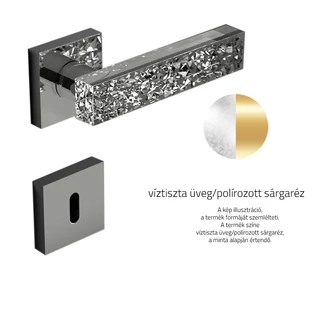 Víztiszta üveg / polírozott sárgaréz
