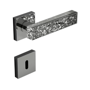 Glass Design KYMI ICE négyzetrozettás kilincsgarnitúra