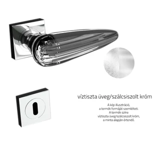 Víztiszta üveg / Szálcsiszolt króm