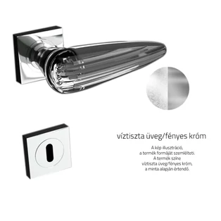 Glass Design OKA négyzetrozettás kilincsgarnitúra