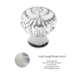 Matt üveg / Fényes króm