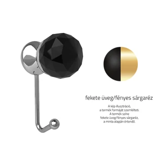 Fekete üveg / Fényes sárgaréz