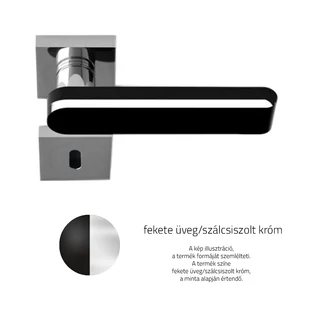 Fekete üveg / Szálcsiszolt króm