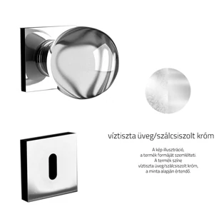 Glass Design SFERA Home négyzetrozettás gomb kilincsgarnitúra