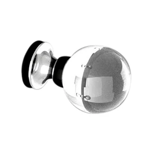 Glass Design SFERA víztiszta üveg / fényes króm bútorfogantyú Ø 20 mm SFERAPULL20T01F4