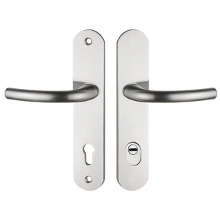 Maestro Arno alu F1 biztonsági bejárati ajtó kilincsgarnitúra cilindervédős