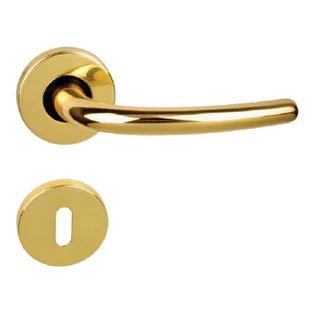 Maestro Claudia Vario fényes réz körrozettás kilincsgarnitúra