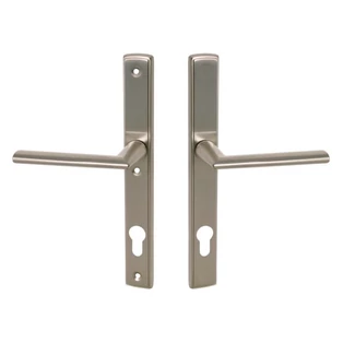 Maestro Mantova biztonsági bejárati ajtó kilincsgarnitúra szatén nikkel kilincs kilincs