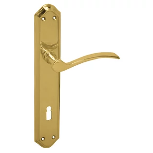 Maestro Marco fényes réz hosszúcímes kilincsgarnitúra