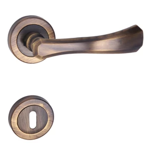 Maestro Riviera súrolt bronz körrozettás kilincsgarnitúra