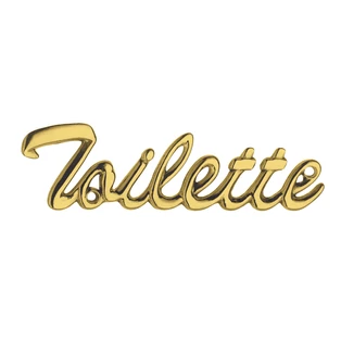 Maestro Toilette felirat fényes réz