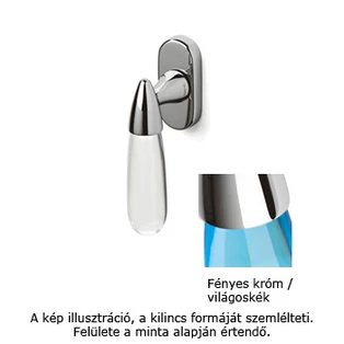 Fényes króm / Világoskék