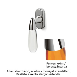 Fényes króm / Borostyánsárga