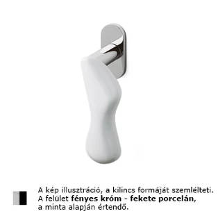 Fényes króm / fekete