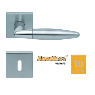Scoop 1007 Optima inox kilincsgarnitúra SlideBloc mechanikával