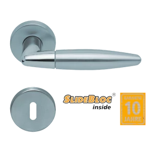 Scoop 1007 Optima inox kilincsgarnitúra SlideBloc mechanikával