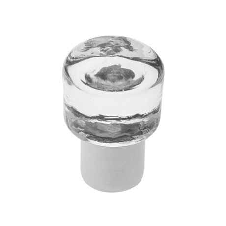 Glass Design P367 víztiszta üveg / fényes króm bútorfogantyú Ø 35 mm