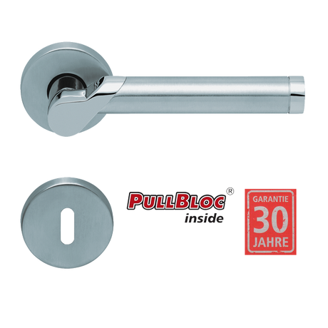 Scoop 1765 Fina inox kilincsgarnitúra SlideBloc mechanikával