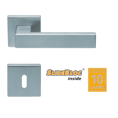 Scoop 1005 Quadra inox kilincsgarnitúra SlideBloc mechanikával