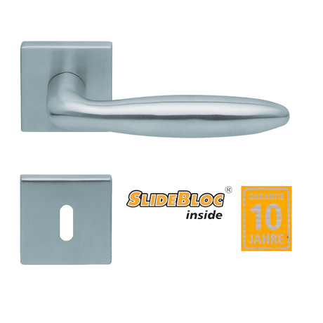 Scoop Sara 1083 inox kilincsgarnitúra SlideBloc alaplappal