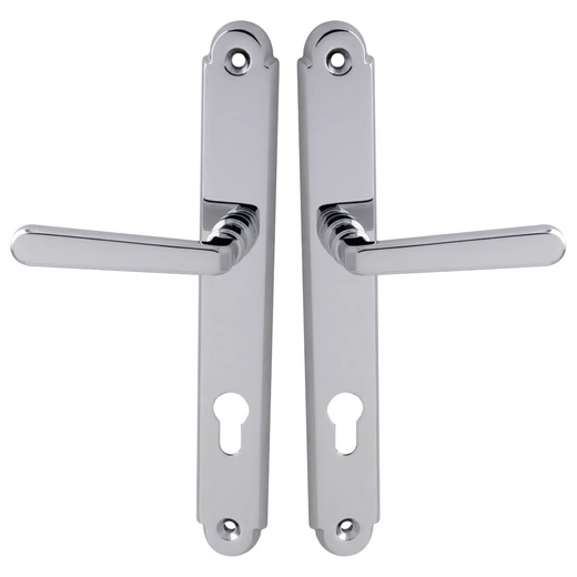 Maestro Alt Wien fényes króm biztonsági bejárati ajtó kilincsgarnitúra - kilincs-kilincs