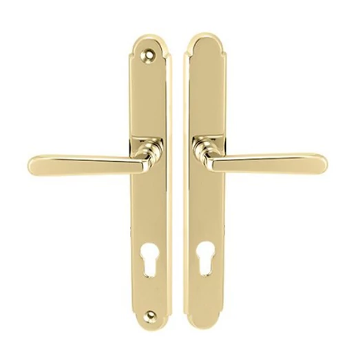 Maestro Alt Wien fényes réz biztonsági bejárati ajtó kilincsgarnitúra - kilincs-kilincs