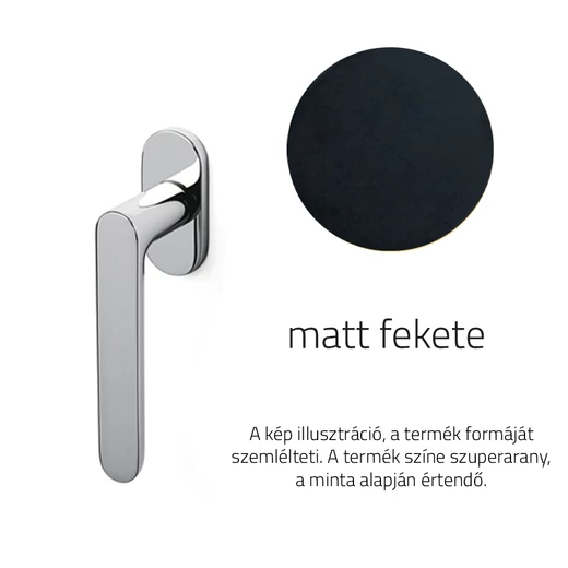 Olivari Icona matt fekete ablakfélkilincs