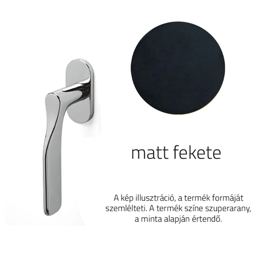 Olivari Paddle matt fekete ablakfélkilincs