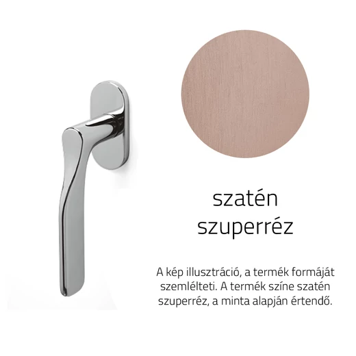 Olivari Paddle szatén szuperréz ablakfélkilincs