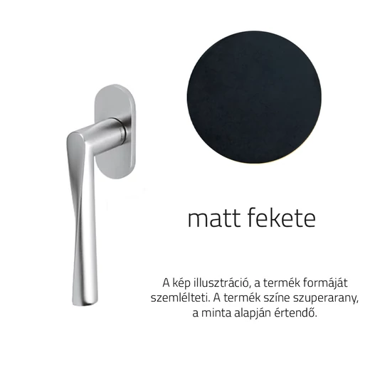 Olivari Dynamic matt fekete ablakfélkilincs