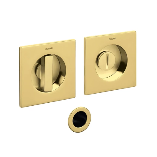 Olivari Giotto Q szuperarany - szatén szuperarany WC záras szögletes húzókagyló pár